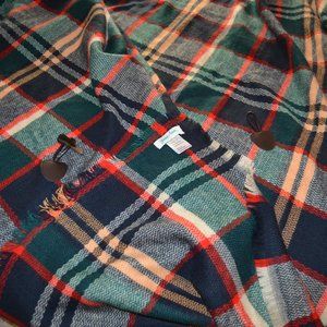 Grace & Lace Plaid Shawl, Wrap, Scarf, Poncho